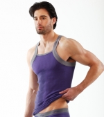 2xist Contrast Fashion Square Cut Tank